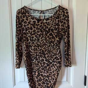 Motherhood leopard print maternity shirt